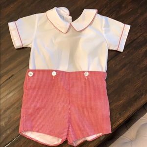 Petite Bebe red and white bubble